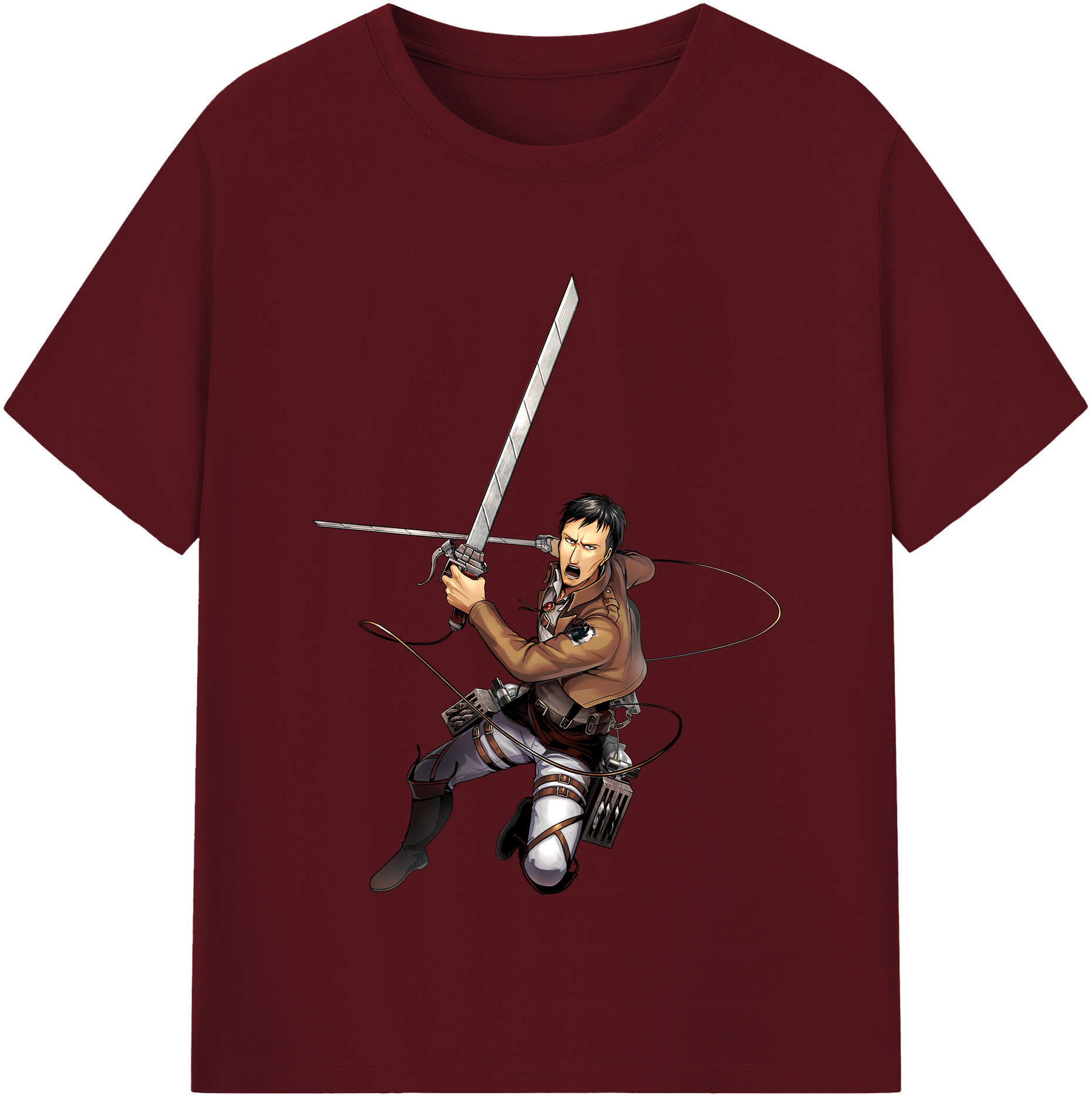 （画像用） 進撃の巨人 Attack on Titan 綿100％半袖Tシャツ（フロントプリント）